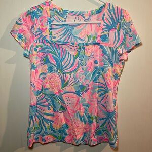 Lilly Pulitzer 100% Pima cotton womens tshirt size xs